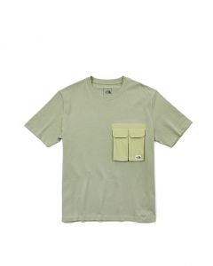THE NORTH FACE M S/S HYBRID POCKET TEE (ASIA SIZE) - TEA GREEN
