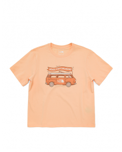 THE NORTH FACE W S/S VAN LIFE TEE -AP - APRICOT ICE
