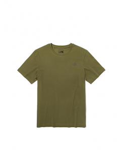 THE NORTH FACE TOSSED LOGO S/S TEE  (ASIA SIZE) - BURNT OLIVE GREEN