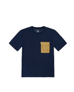 THE NORTH FACE M S/S HYBRID POCKET TEE  (ASIA SIZE) - SUMMIT NAVY
