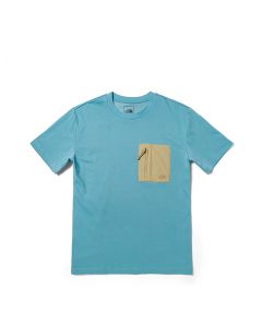 THE NORTH FACE M S/S HYBRID POCKET TEE (ASIA SIZE) - REEF WATERS
