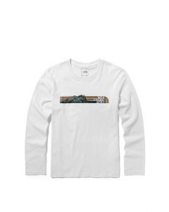 THE NORTH FACE M L/S BOX NSE TEE-AP - TNF WHITE
